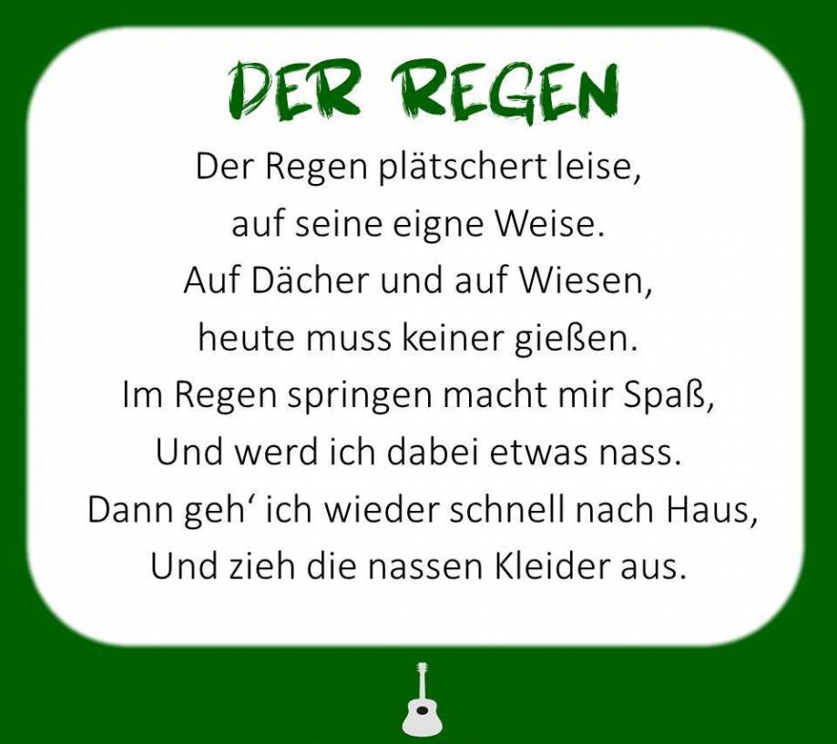 Kindergedichte kurz